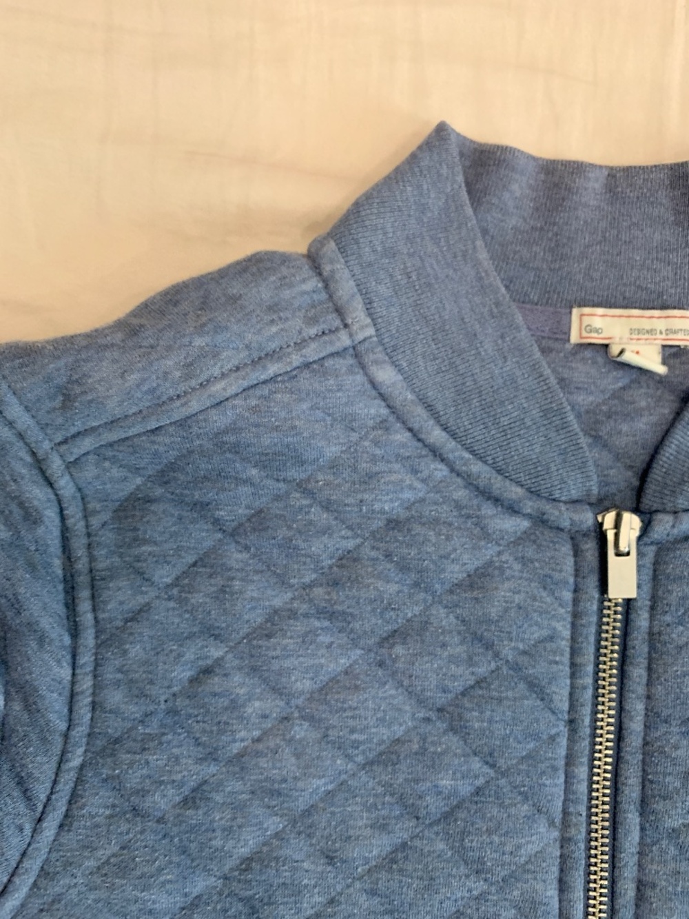GAP Women quilted bomber jacket in light blue size M - Picture 4 of 11